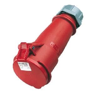 Prise mobile 32A 4 pôles 6h 400V Rouge IP44