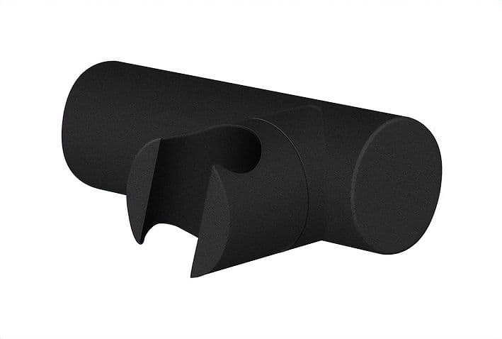 SUPPORT MURAL DOUCHE A MAIN UNIVERSEL ROND NOBILI NOIR MAT