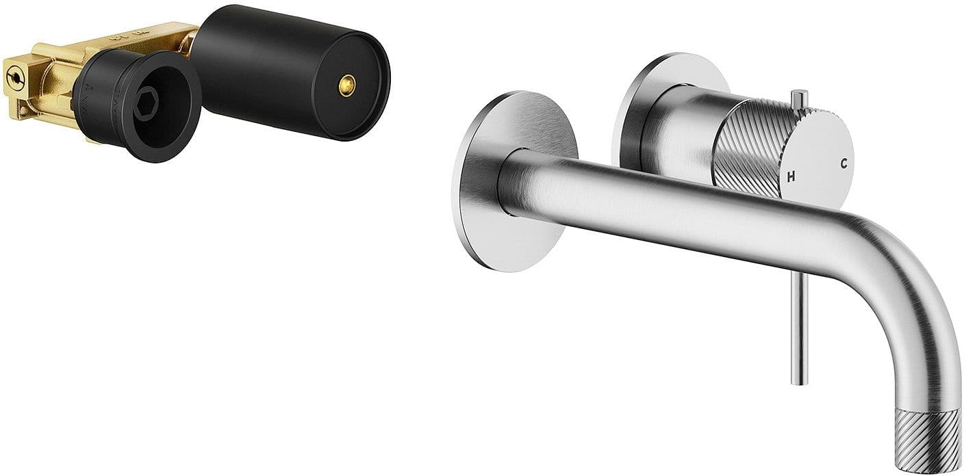 MITIGEUR LAVABO MURAL RESPIRO NOBILI 200MM INOX