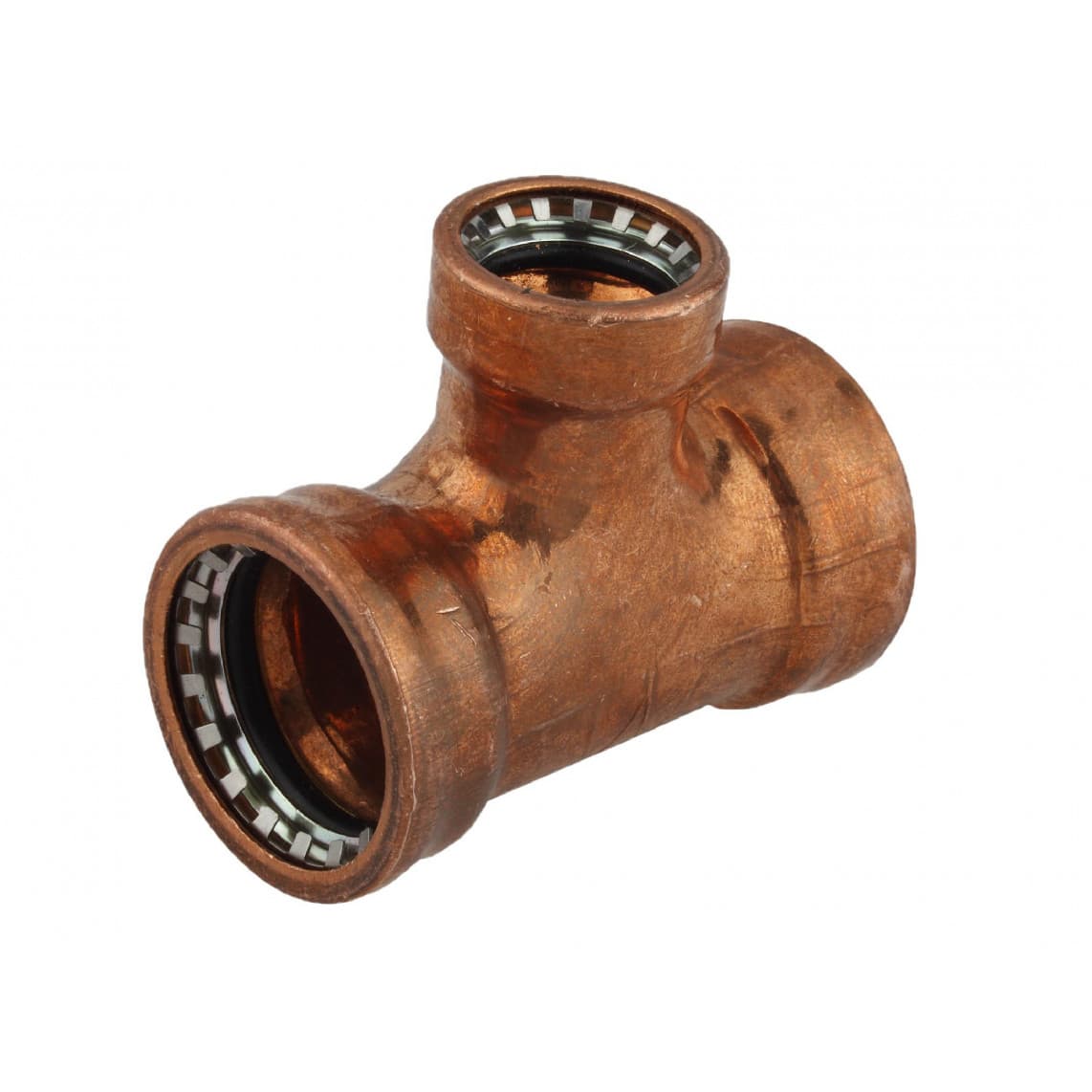 989473717 CU Té de réduction, vierge, 22 mm x 15 mm x 22 mm, 3 manchons, (S130R)