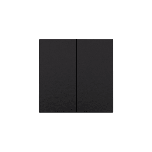 Bouton-poussoir double pour Niko Home Control, couleur piano black coated