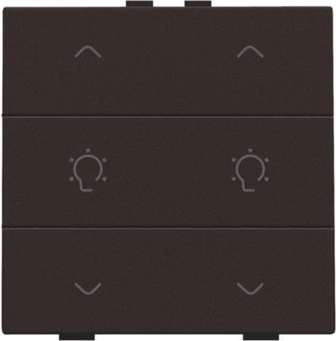 Commande de variateur double pour Niko Home control 6 x dark Brown