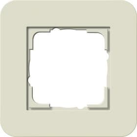 Cadre de finition Gira E3 Soft-Touch sable avec cadre de support Anthracite Soft-Touch