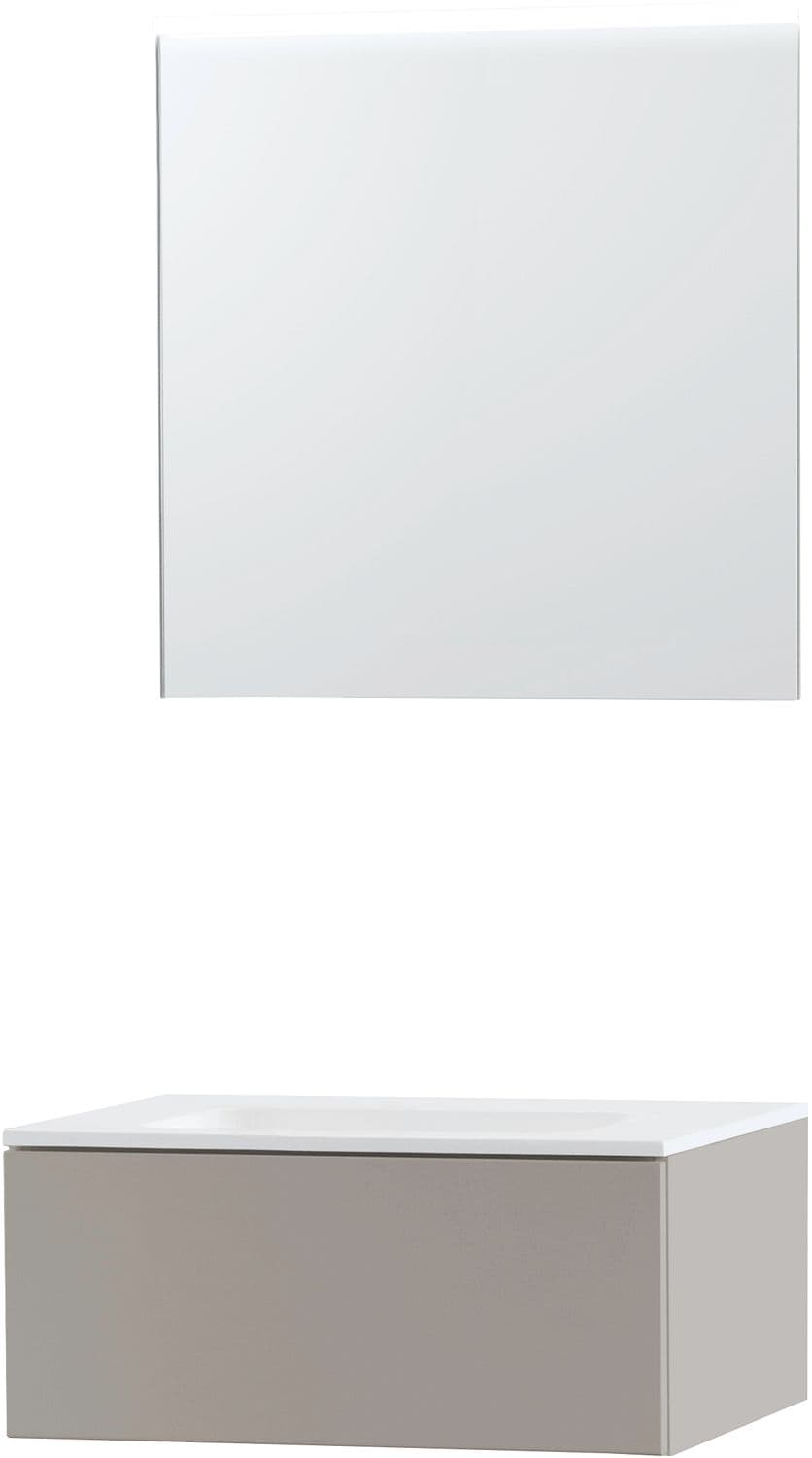 MEUBLE PURO SOLO GRIS 70 1 TIROIR SOLID MOLTO MIROIR
