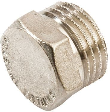 BOUCHON FILETE LAITON 1/2" M CHROME