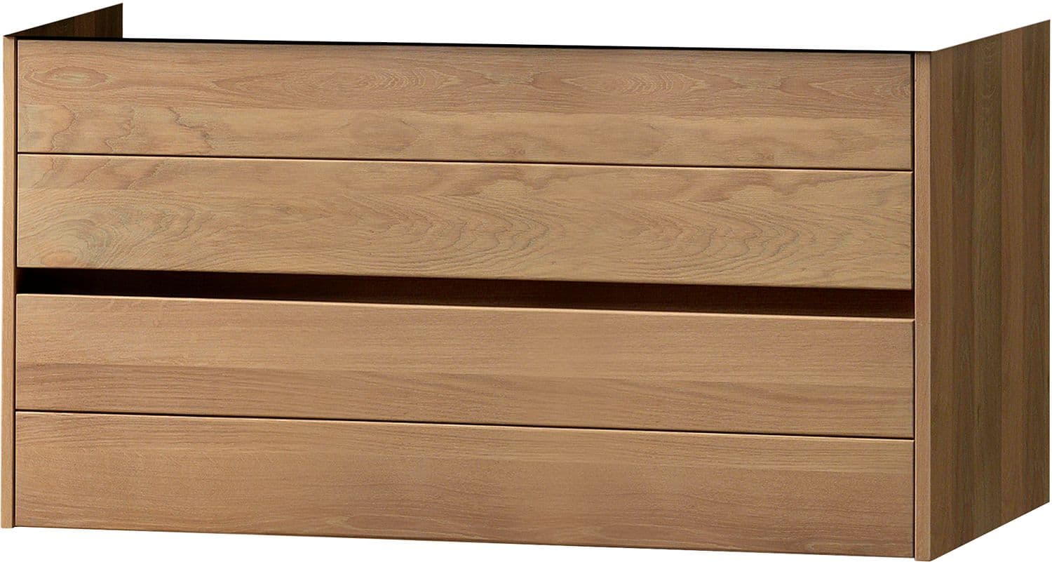 SOUS MEUBLE COMBO MASSIF/MOLTO 2 TIROIRS 120CM CHENE