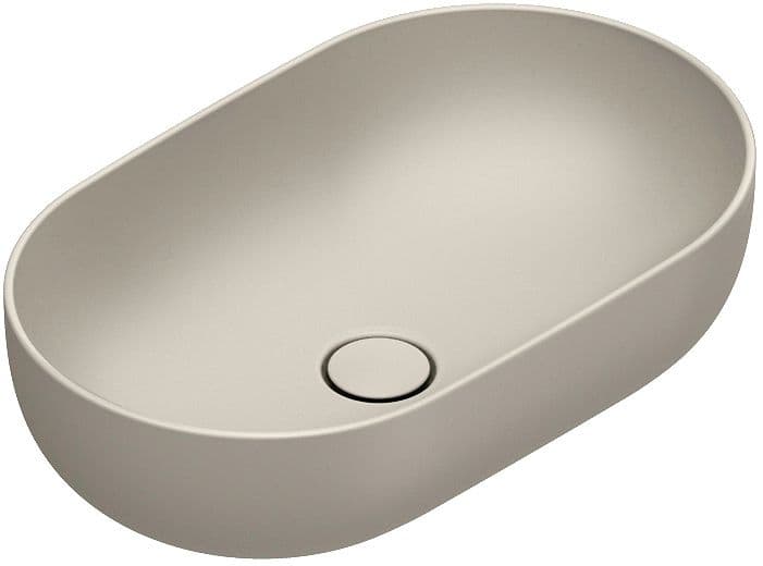 VASQUE A POSER SFERA CATALANO CATAGLAZE+ 60X37 H16 SANS TROP-PLEIN SABBIA SATINATO