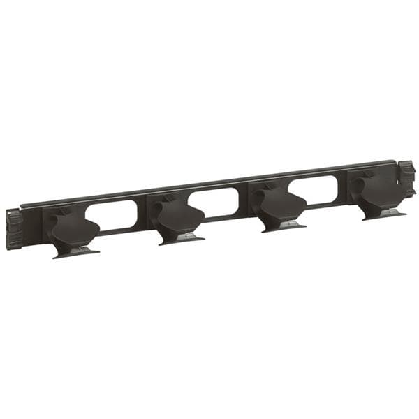 Panneau passe fils 19 1U métal 2 axes - Ral 9005