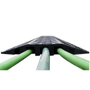 Passe câble de sol de 10 tonnes Noir 980 x 348 x 49mm 9.5kg pour 3 câbles max diamètre 35mm