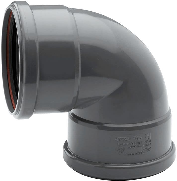 COUDE PVC 90° EGOUT 110MM FF GRIS
