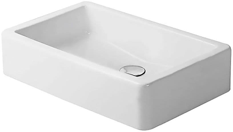 VASQUE A POSER VERO DURAVIT 500X380MM SANS PLAGE ROBINET/TROP-PLEIN BLANC