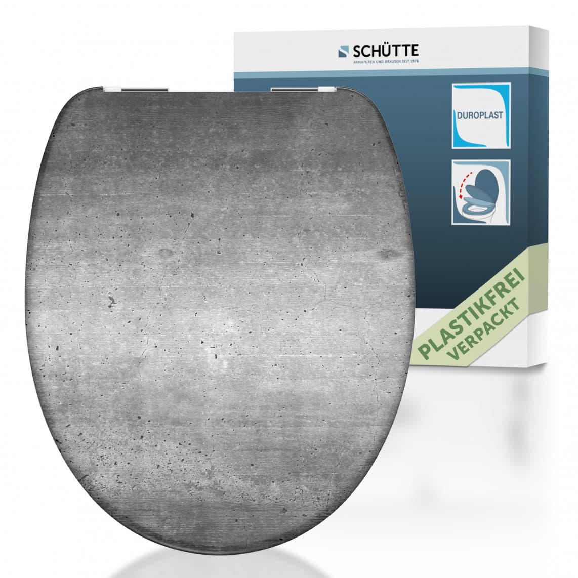 82155 abattant WC en Duroplast INDUSTRIAL GREY, avec frein de chute