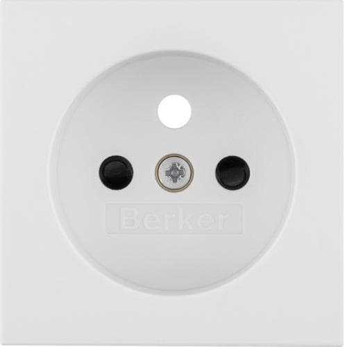 Sets de finition pour prise de courant avec terre Berker S.1 / B.3 / B.7 Blanc polaire, brillant