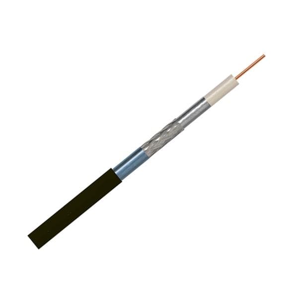 Câble coaxial approuvé Pbe, Telenet, Wvem, ... Pe6 de 0 à 30m Noir classe CPR: FCA