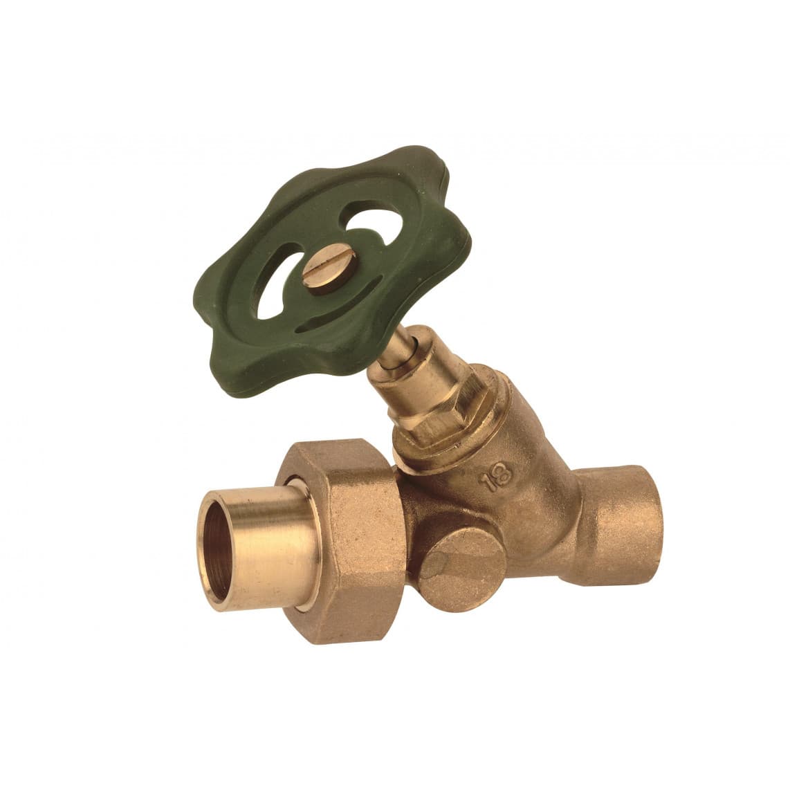 989178055 vanne à siège incliné, 18 mm, sans vidage