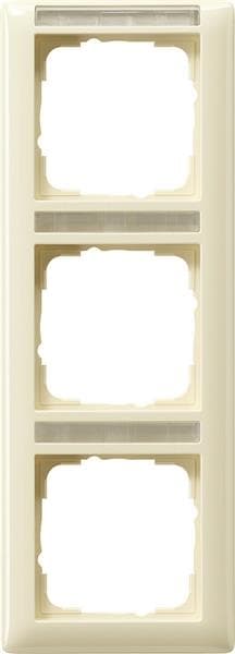 Cadre de finition Gira standard 55 avec zone d'inscription Blanc crème brillant