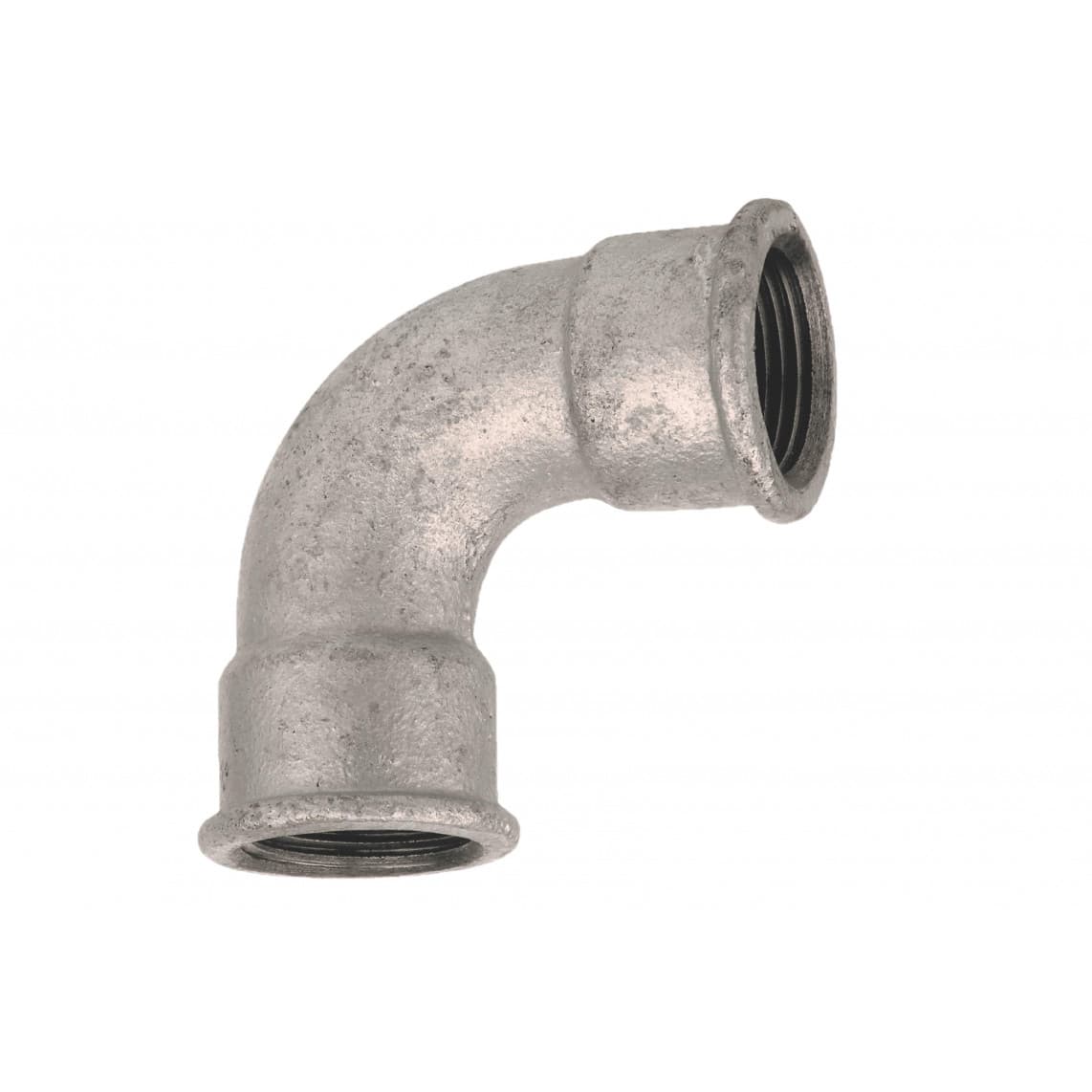 989681055 FM arc 90°, galvanisé, 1/2" F, (2a)