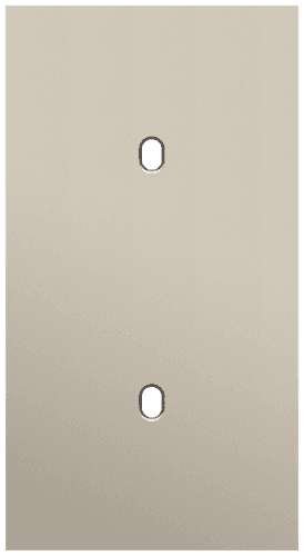 Plaque de recouvrement double, verticale 71 mm d'entraxe, pour deux fonctions de commutation simple, Niko Toggle steel champagne coated