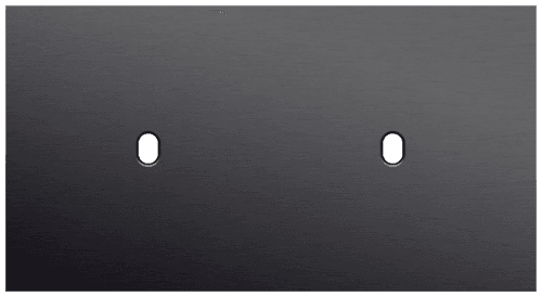 Plaque de recouvrement double, horizontale 71 mm d'entraxe, pour deux fonctions de commutation simple, Niko Toggle alu black brushed