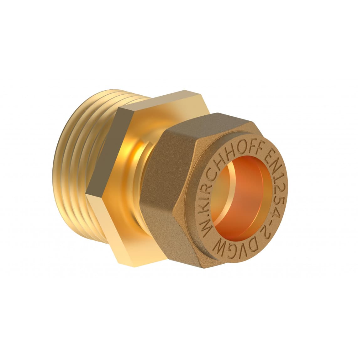989457817 LT pièce intermédiaire, vierge, 22 mm x 1" M, raccord à serrer pour tube en cuivre,