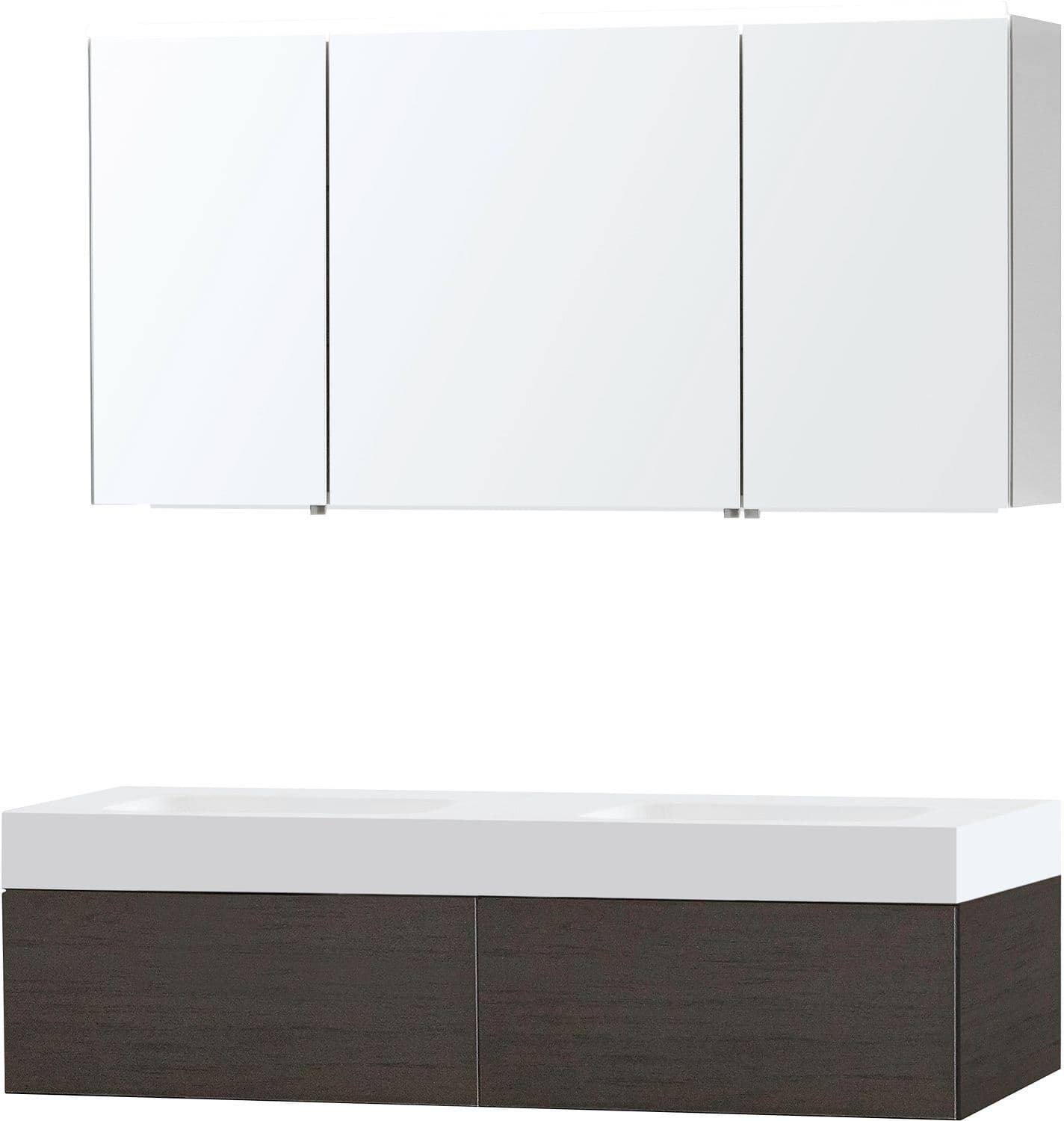 MEUBLE PURO DUO WENGE 140 TIROIR SOLID PURO ARMOIRE TOILLETTE