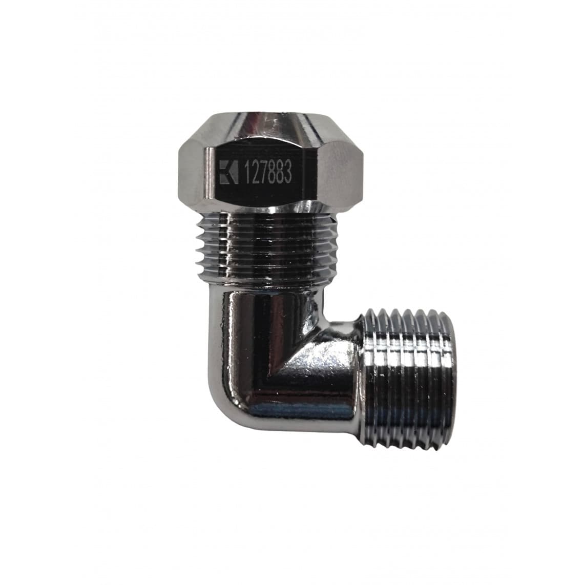 986255148 LT raccord à sertir-coude 90°, chromé, 1/2" M x 10 mmQ