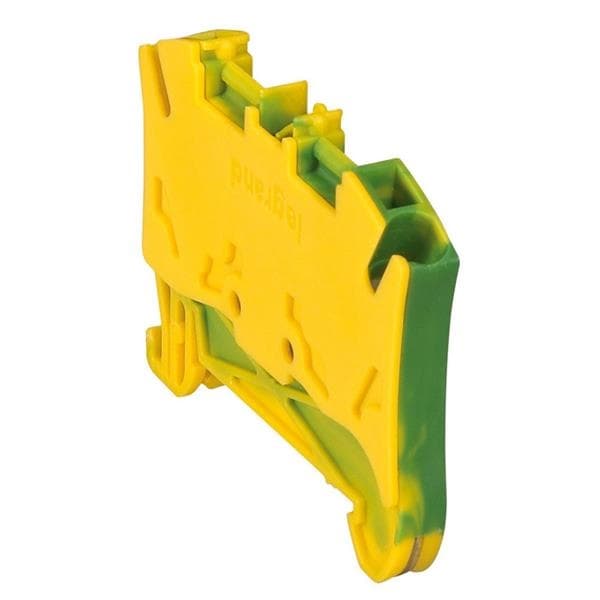 Bloc ressort - conducteur protection vert/jaune- 2 conducteurs 1 entrée / 1 sortie - pas 6mm - Vikin