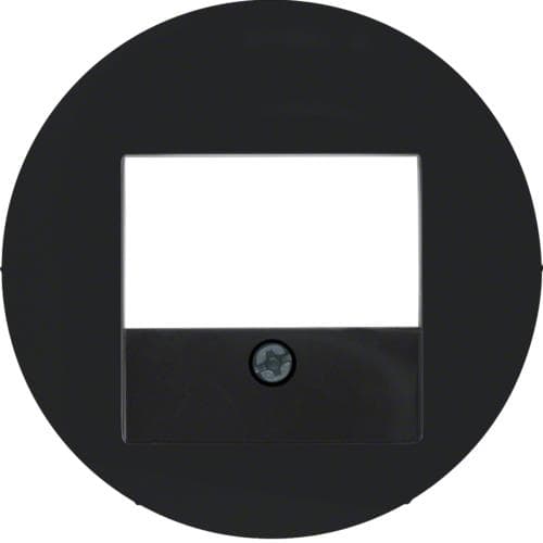 Enjoliveur pour prise informatique et connexions haut - parleurs Berker R.1 / R.3 / R.Classic Noir,