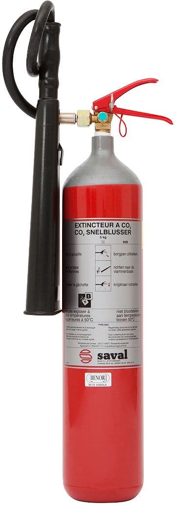 EXTICTEUR CO2/5KG TYPE SK5 (CYLINDRE ACIER) SAVAL