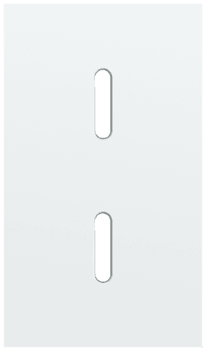 Plaque de recouvrement double, verticale 60 mm d'entraxe, pour deux fonctions de commutation simple, Niko Rocker steel white coated