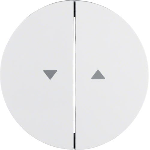 Touche avec symbole flèches Berker R.1 / R.3 Blanc polaire, brillant