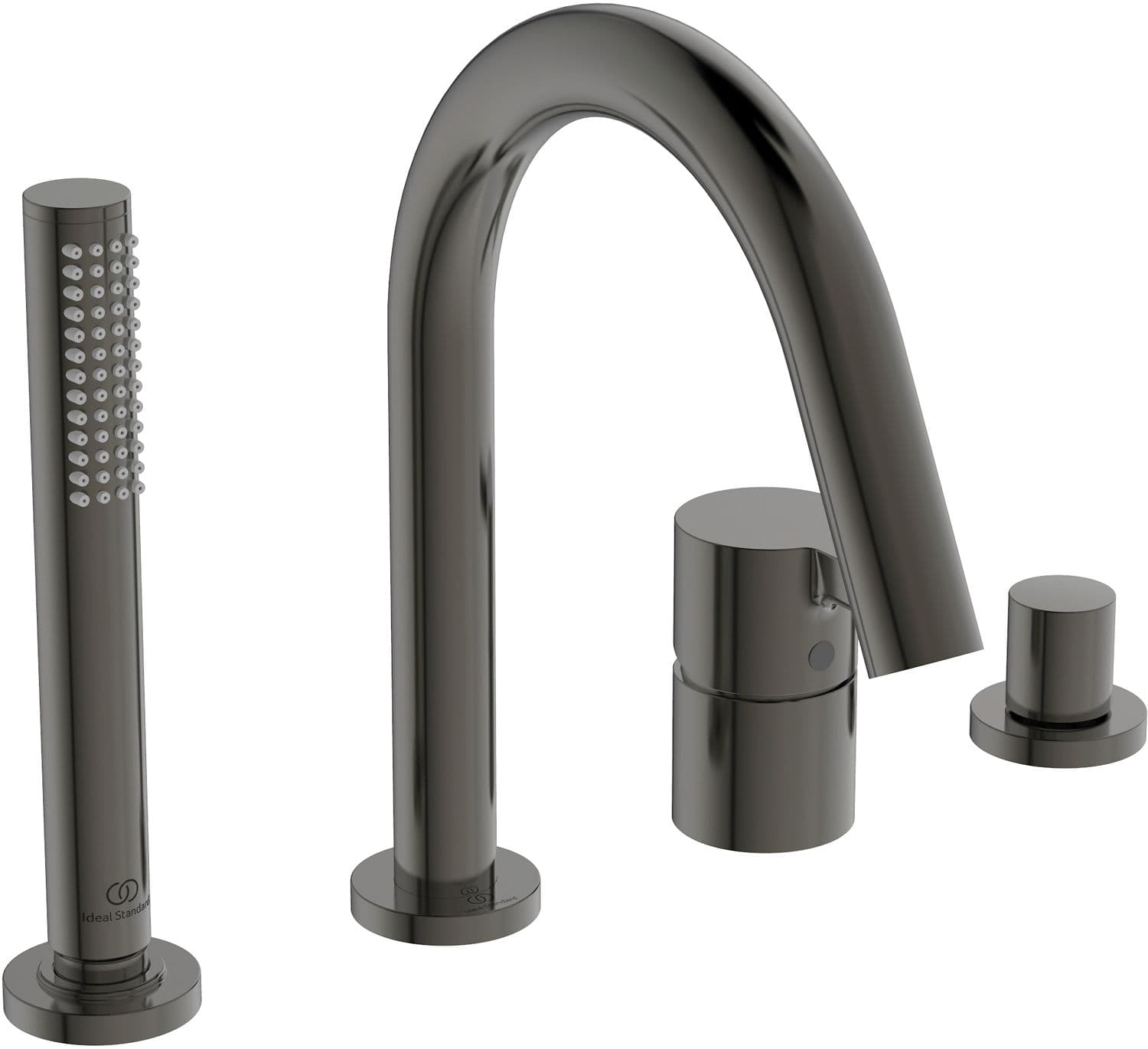 4TROU MELANGEUR BORD DU BAIN BAIN JOY IDEAL STANDARD BRUSHED GUN METAL