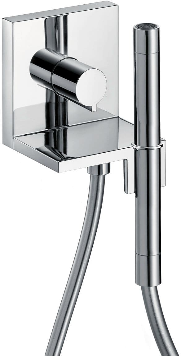 SET DE FINITION MODUL DE DOUCHE A MAIN+ COUDE DE RACCORDEMENT AXOR STARCK SHOWER COLLECTION CHROME