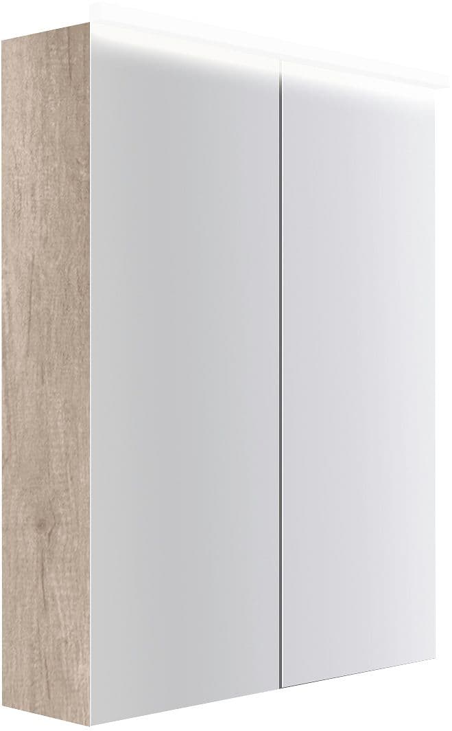 ARMOIRE TOILETTE COFFEE 2 PORTES 600MM 4250K CHENE DECOR FLANELLE