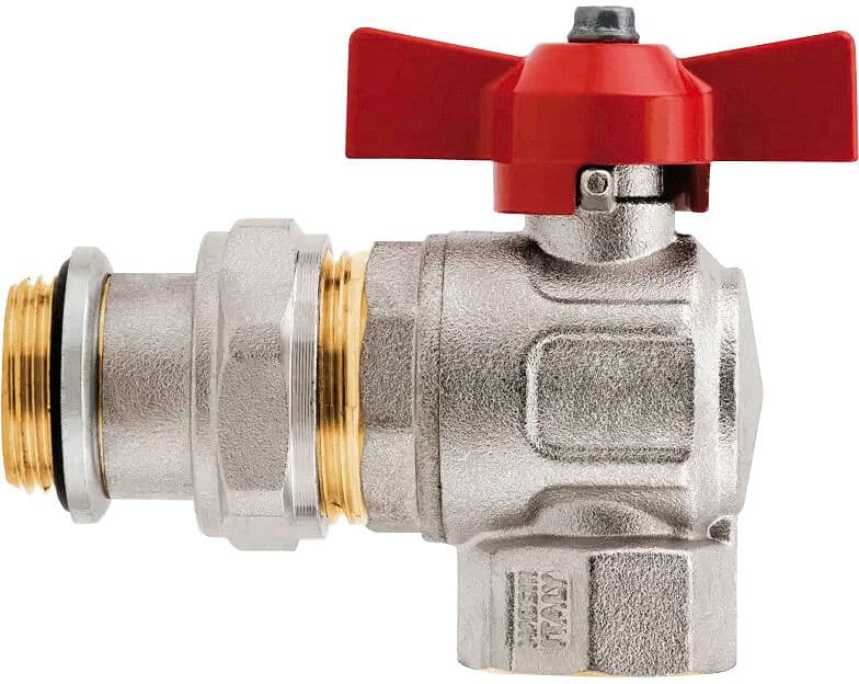VANNE A BILLE COUDEE 3/4" ROUGE UNI.COLLECTOR