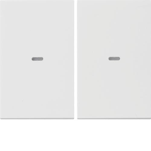 Touche double Berker monobloc K.1 / K.5 Blanc polaire brillant