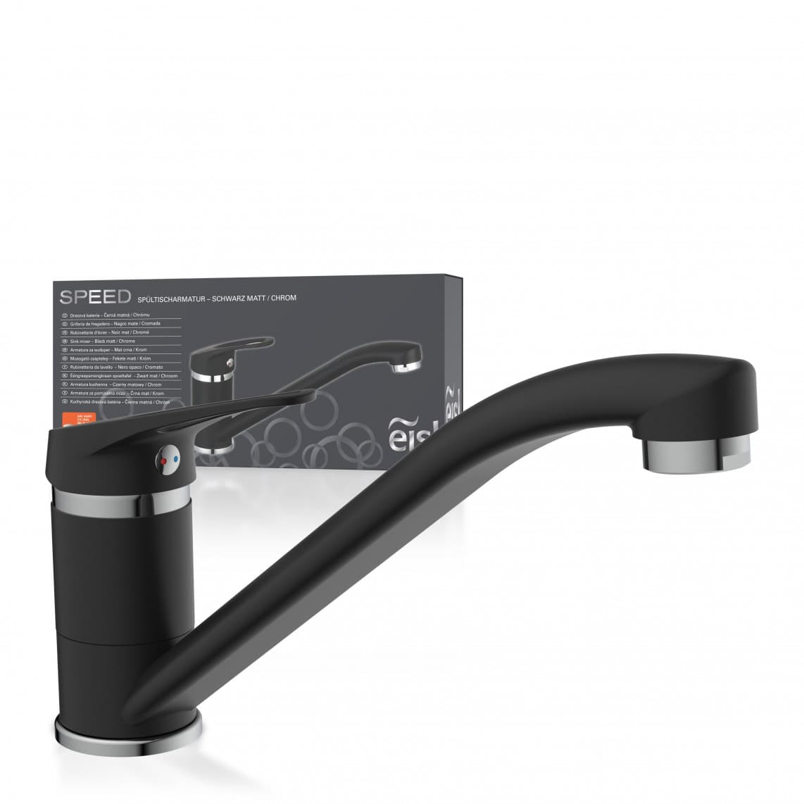 NI182SCR-B SPEED Mitigeur évier, noir mat/chromé