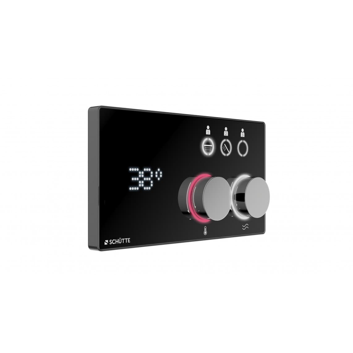 60499 AQUADOT Système de douche numérique avec Smart Control, chromé/noir mat