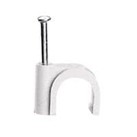 Attache fixfor câble rond 7mm Blanc - pointe longueur 25mm