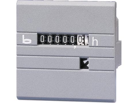 Compteur horaire sans remise à zéro 99.999,99h Din rail 230Vac 50Hz 48 x 48mm Gris