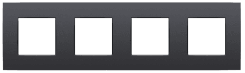 Plaque de recouvrement quadruple, entraxe de 71 mm, couleur Niko Intense anthracite coated