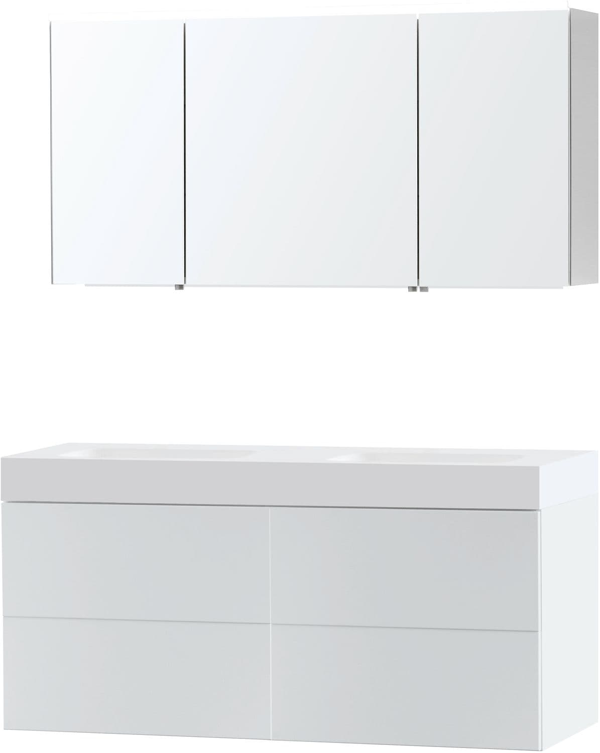 MEUBLE PURO DUO BLANC 140 SOLID PURO ARMOIRE TOILLETTE
