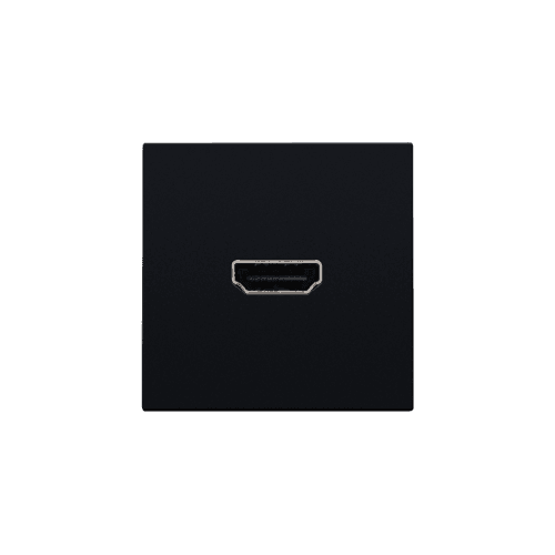 Set de finition avec prise HDMI/HDMI, couleur black coated