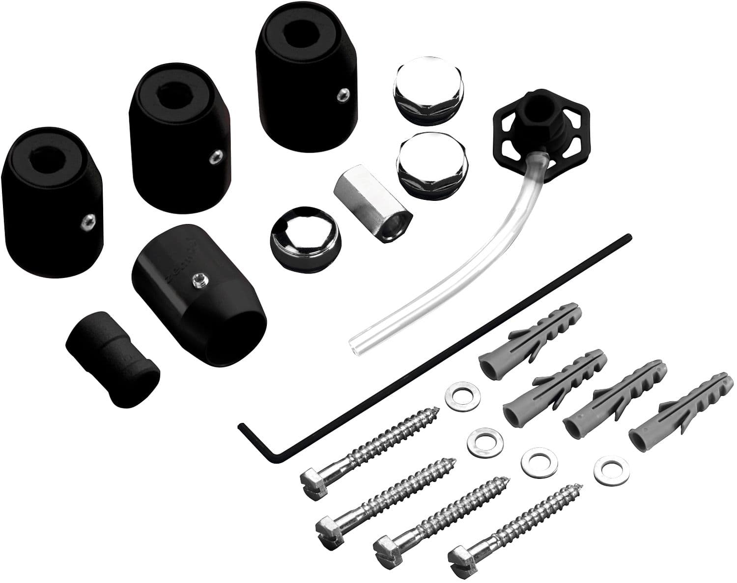 SET DE FIXATION POUR D-RADIATEUR TIMES ELECTRIC NOIR MAT