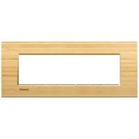 LivingLight - plaque rectangulaire 7 modules Bambou