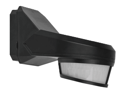 Détecteur de mouvement, 230 V, 16 m, 240°, IP54, pour montage en saillie, couleur black