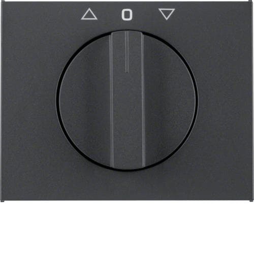 Enjoliveur avec bouton rotatif pour interrupteur volets K.1 Anthracite, mat
