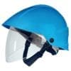 Casque électricien avec écran facial intégré bleu 52 x 64cm