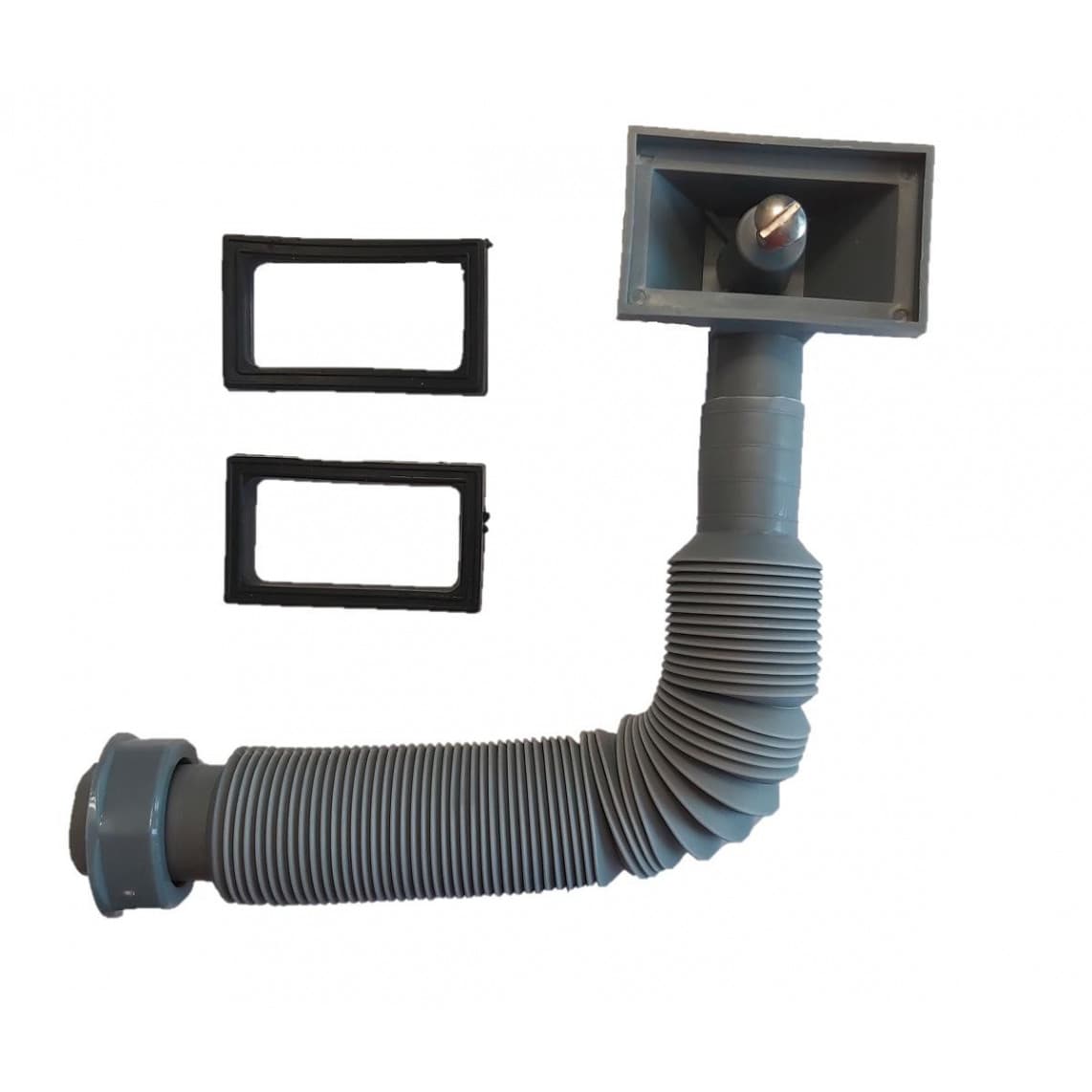 98835549 ECO-SAVE KS Tube de raccordement du trop-plein Flex, Gris, 1" x 140-440 mm, pour vanne à panier tamis