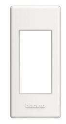 LivingLight - support plaque profilé 1 module Blanc
